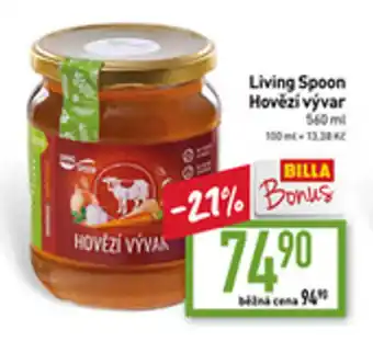 Billa Living Spoon Hovězí vývar nabídka