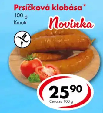 CBA Prsíčková klobása nabídka