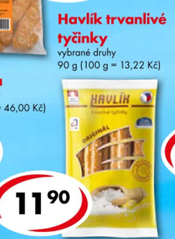CBA Havlík trvanlivé tyčinky nabídka