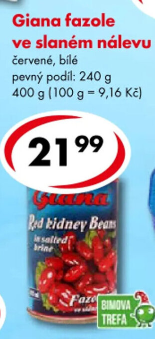 CBA Giana fazole ve slaném nálevu nabídka