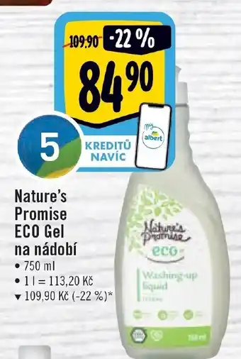 Albert Nature's Promise ECO Gel na nádobí nabídka