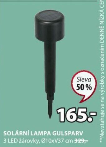 JYSK SOLÁRNÍ LAMPA GULSPARV nabídka