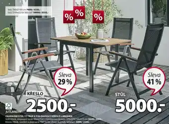JYSK ZAHRADNÍ STŮL YTTRUP A POLOHOVACÍ KŘESLO LIMHAMN nabídka