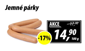 ZEMAN Jemné párky nabídka