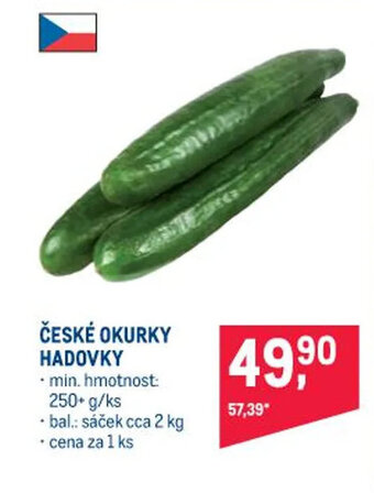 Makro ČESKÉ OKURKY HADOVKY nabídka