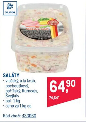 Makro SALÁTY nabídka