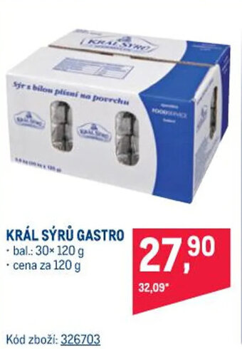 Makro KRÁL SÝRŮ GASTRO nabídka