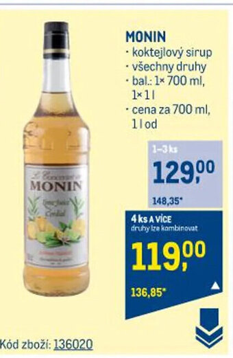 Makro MONIN nabídka