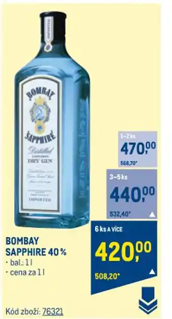 Makro BOMBAY SAPPHIRE nabídka