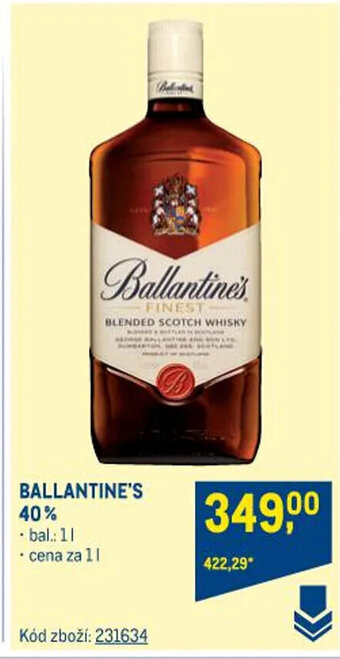 Makro BALLANTINE'S 40% nabídka