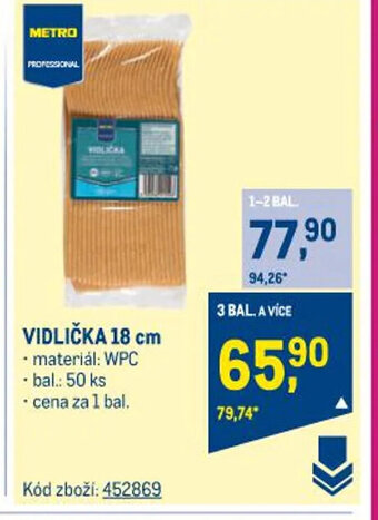 Makro VIDLIČKA 18 cm nabídka