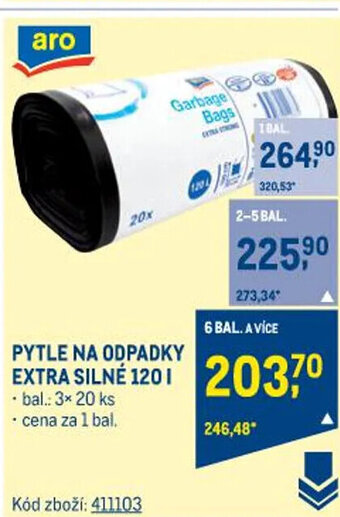 Makro PYTLE NA ODPADKY EXTRA SILNÉ 120L nabídka