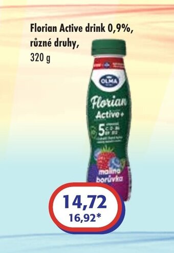 Florian Active drink 0,9%, různé druhy