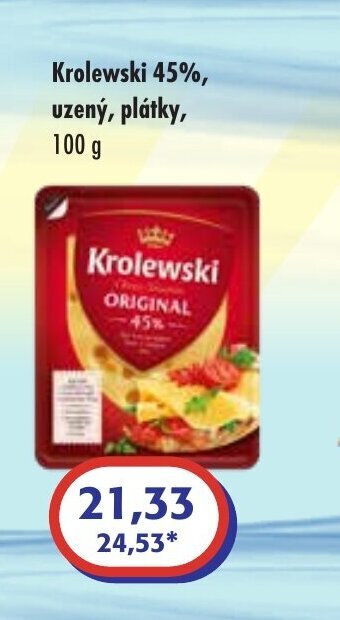 ČEPOS Krolewski 45%, uzený, plátky, 100 g nabídka