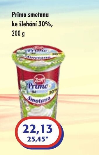 Primo smetana ke šlehání 30%, 200 g