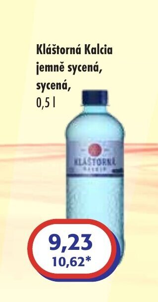 ČEPOS Kláštorná Kalcia jemně sycená, sycená, nabídka