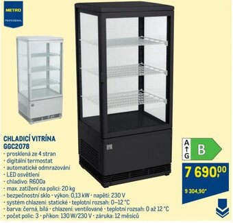 Makro CHLADICÍ VITRÍNA GGC2078 nabídka