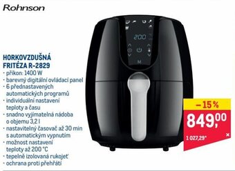Makro HORKOVZDUŠNÁ FRITÉZA R-2829 nabídka