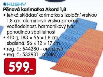 Pěnová karimatka Akord 1,8