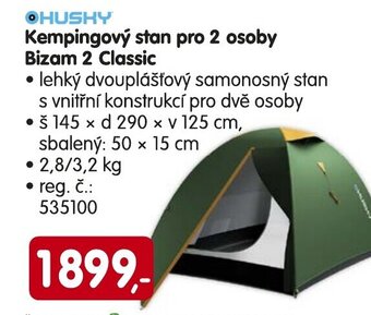 Kempingový stan pro 2 osoby Bizam 2 Classic