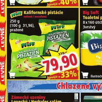 Norma Kaliforsnké pistácie nabídka
