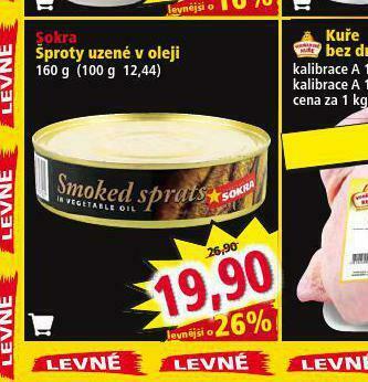 Norma Sokra šproty uzené v oleji nabídka