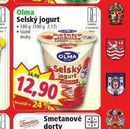 Norma Olma selský jogurt nabídka