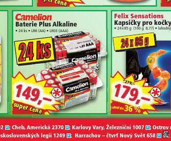 Norma Camelion baterie plus alkaline nabídka