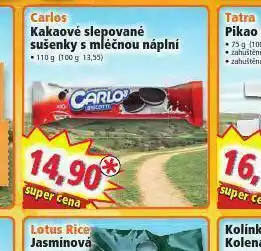 Norma Carlos kakaové slepované sušenky s mléčnou náplní nabídka