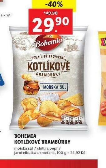Lidl Bohemia kotlíkové brambůrky nabídka