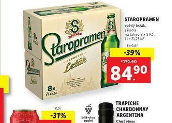 Lidl Pivo staropramen ležák nabídka