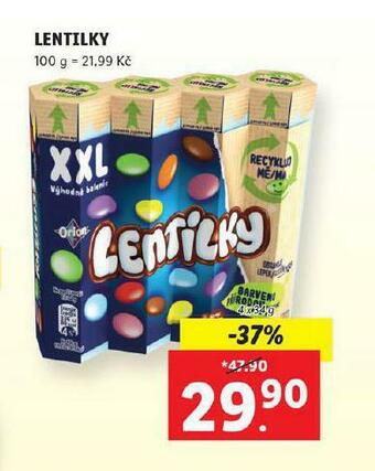 Lidl Lentilky nabídka