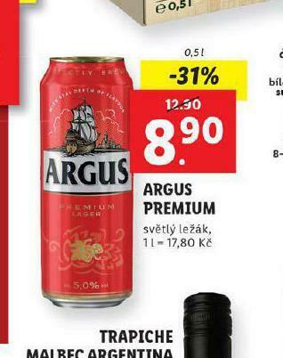 Lidl Pivo argus premium nabídka