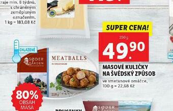 Lidl Masové kuličky na švédský způsob nabídka