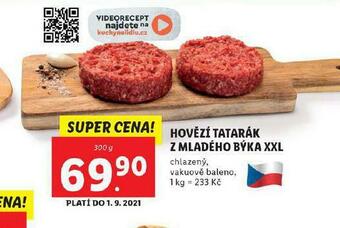 Lidl Hovězí tatarák z mladého býka xxl nabídka
