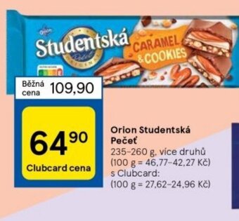 Tesco Orion Studentská Pečeť nabídka
