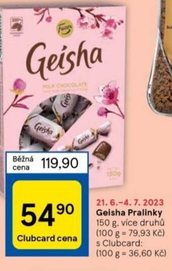 Tesco Geisha Pralinky nabídka