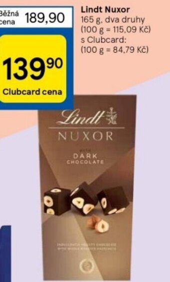 Tesco Lindt Nuxor nabídka