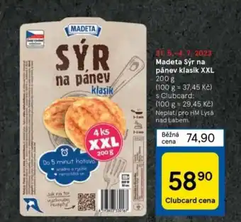 Tesco Madeta Sýr na pánev klasik XXL nabídka