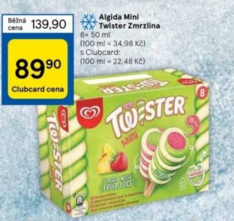 Tesco Algida Mini Twister Zmrzlina nabídka
