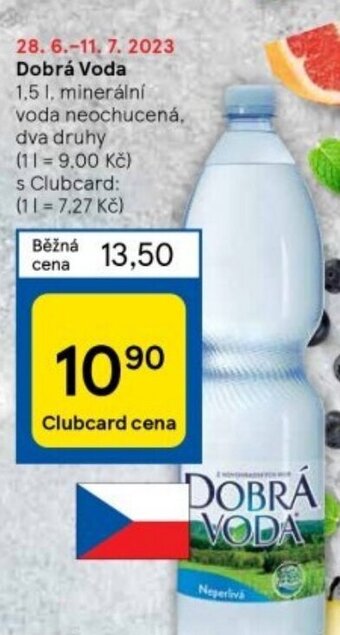 Tesco DOBRÁ VODA nabídka