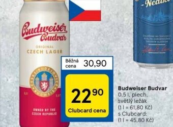Tesco Budweiser Budvar nabídka