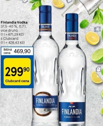 Tesco Finlandia Vodka nabídka