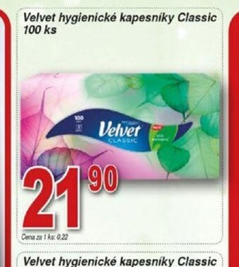 Hruška Velvet hygienické kapesníky Classic 100 ks nabídka