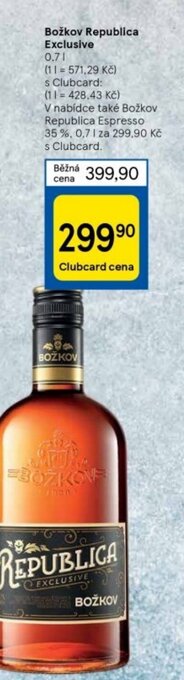 Tesco Božkov Republica Exclusive nabídka
