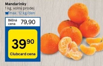 Tesco Mandarinky nabídka