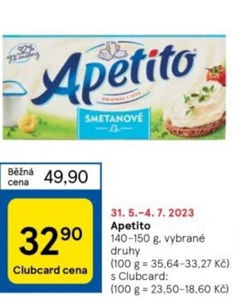 Tesco Apetito nabídka