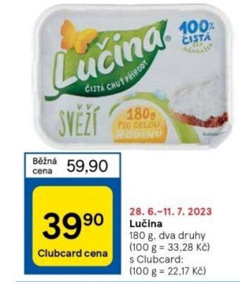 Tesco Lučina nabídka