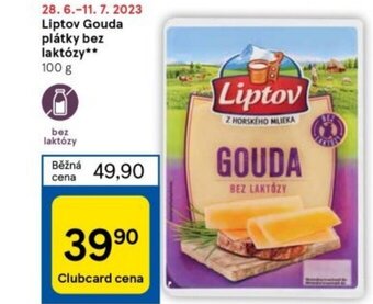 Tesco Liptov Gouda plátky bez laktózy** nabídka