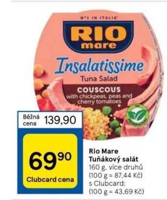 Tesco Rio Mare Tuňákový salát nabídka